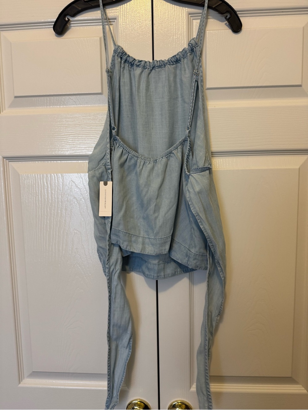 Anthropologie Tie Back Denim Too - Picture 2 of 4